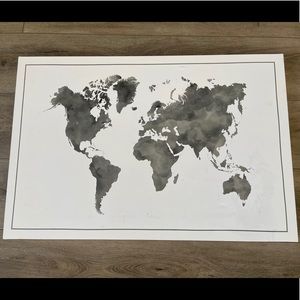 Map of the world canvas